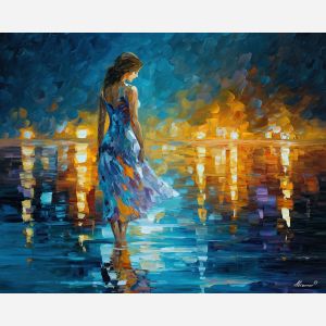 water elemental siren,sea magic,oil painting,afremov style