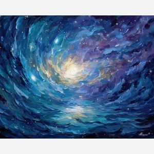 water elemental oracle,crystal magic,oil painting,afremov style