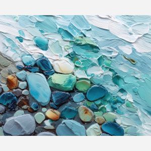 softened, detail, palette knife, oil painting, impasto, thick pigment, layered surface, scraped paint, textured strokes, expressive surface, material depth, hand painted, visual balance, atmospheric, color interaction, paint ridges, manual technique