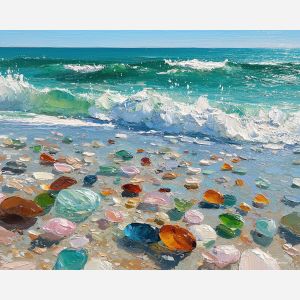 clear, color, palette knife, oil painting, impasto, thick pigment, layered surface, scraped paint, textured strokes, expressive surface, material depth, hand painted, visual balance, atmospheric, color interaction, paint ridges, manual technique