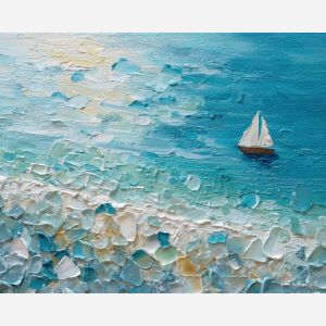 softened, clear, moment, palette knife, oil painting, impasto, thick pigment, layered surface, scraped paint, textured strokes, expressive surface, material depth, hand painted, visual balance, atmospheric, color interaction, paint ridges, manual technique