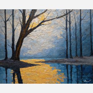 quiet, texture, palette knife, oil painting, impasto, thick pigment, layered surface, scraped paint, textured strokes, expressive surface, material depth, hand painted, visual balance, atmospheric, color interaction, paint ridges, manual technique