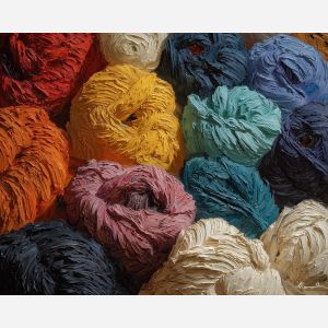 held, fiber, palette knife, oil painting, impasto, thick pigment, layered surface, scraped paint, textured strokes, expressive surface, material depth, hand painted, visual balance, atmospheric, color interaction, paint ridges, manual technique