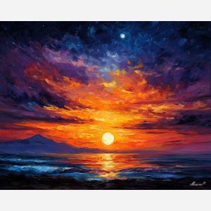 light dark horizon,magic landscape,fantasy art,oil painting,afremov style