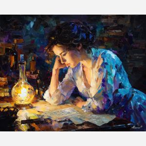 light runes,magic scholar,oil painting,afremov style