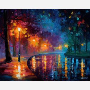 dark magic night,quiet fantasy,oil painting,afremov style