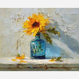 quiet, afternoon, palette knife, oil painting, impasto, thick pigment, layered surface, scraped paint, textured strokes, expressive surface, material depth, hand painted, visual balance, atmospheric, color interaction, paint ridges, manual technique