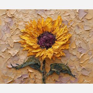 rooted, radiant, presence, palette knife, oil painting, impasto, thick pigment, layered surface, scraped paint, textured strokes, expressive surface, material depth, hand painted, visual balance, atmospheric, color interaction, paint ridges, manual technique