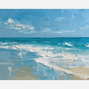 empty, distance, palette knife, oil painting, impasto, thick pigment, layered surface, scraped paint, textured strokes, expressive surface, material depth, hand painted, visual balance, atmospheric, color interaction, paint ridges, manual technique