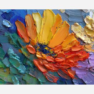 warmed, form, palette knife, oil painting, impasto, thick pigment, layered surface, scraped paint, textured strokes, expressive surface, material depth, hand painted, visual balance, atmospheric, color interaction, paint ridges, manual technique