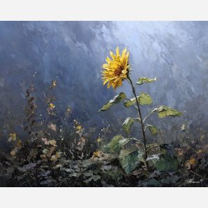 golden, form, palette knife, oil painting, impasto, thick pigment, layered surface, scraped paint, textured strokes, expressive surface, material depth, hand painted, visual balance, atmospheric, color interaction, paint ridges, manual technique