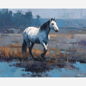 still, presence, palette knife, oil painting, impasto, thick pigment, layered surface, scraped paint, textured strokes, expressive surface, material depth, hand painted, visual balance, atmospheric, color interaction, paint ridges, manual technique