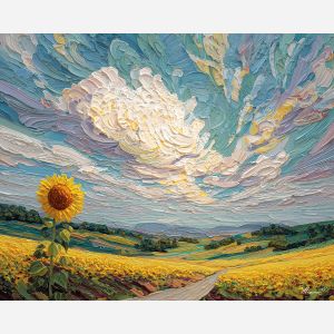 quiet, radiant, field, palette knife, oil painting, impasto, thick pigment, layered surface, scraped paint, textured strokes, expressive surface, material depth, hand painted, visual balance, atmospheric, color interaction, paint ridges, manual technique