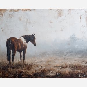 dusty, waiting, pause, palette knife, oil painting, impasto, thick pigment, layered surface, scraped paint, textured strokes, expressive surface, material depth, hand painted, visual balance, atmospheric, color interaction, paint ridges, manual technique