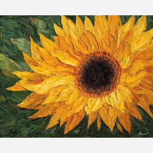 warmed, stem, palette knife, oil painting, impasto, thick pigment, layered surface, scraped paint, textured strokes, expressive surface, material depth, hand painted, visual balance, atmospheric, color interaction, paint ridges, manual technique