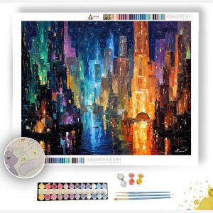 AETHER NEON CITADEL - Paint by Numbers Full Kit