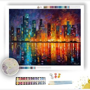 AURORA GLASS TOWERS - Paint by Numbers Full Kit