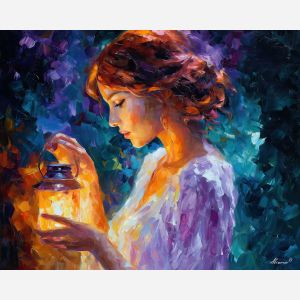 healer portrait,light magic,oil painting,afremov style