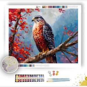 WATCHFUL HAWK PERCH - Paint by Numbers Full Kit