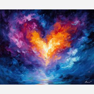 arcane heart portrait,inner magic,oil painting,afremov style