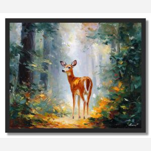 GENTLE FOREST DEER - FRAMED