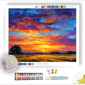 SUNSET FIELD GLOW - Paint by Numbers Full Kit