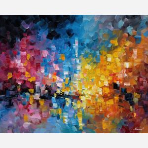 abstract interpretation,conceptual art,oil painting,afremov style