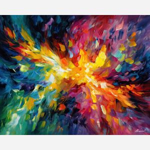 abstract balance,dynamic forms,oil painting,afremov style