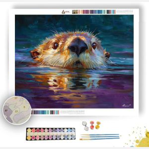 RIVER OTTER DRIFT - Paint by Numbers Full Kit