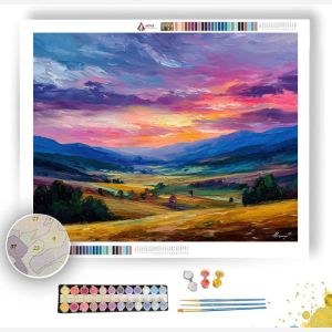 OPEN VALLEY EVENING - Paint by Numbers Full Kit