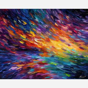 abstract disruption,soft contrast,oil painting,afremov style