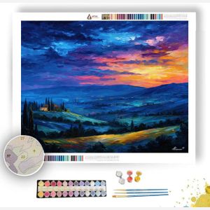 EVENING RIDGE VIEW - Paint by Numbers Full Kit