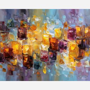 abstract gravity,conceptual art,oil painting,afremov style