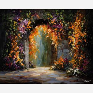 fantasy vines,crystal plants,oil painting,afremov style