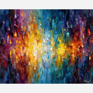 abstract interruption,conceptual art,oil painting,afremov style