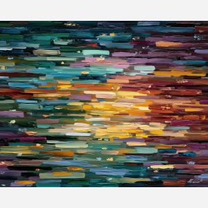 abstract silence,layered texture,oil painting,afremov style