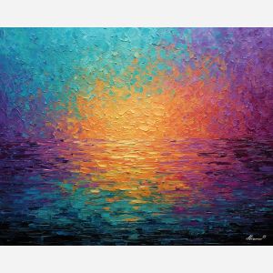 abstract texture,calm composition,oil painting,afremov style