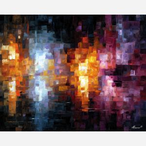 abstract division,soft contrast,oil painting,afremov style