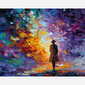 heavy thoughts,mental depth,oil painting,afremov style