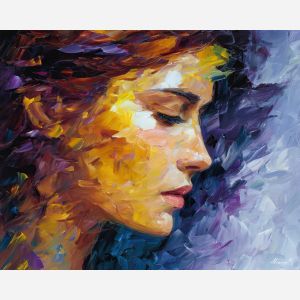 identity loss,psychological abstraction,oil painting,afremov style