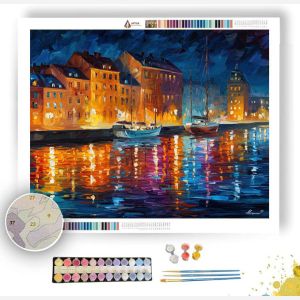 MIDNIGHT HARBOR GLOW - Paint by Numbers Full Kit