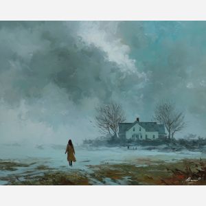 lingering, outline, palette knife, oil painting, impasto, textured paint, layered pigment, scraped surface, thick strokes, expressive texture, hand painted, fine art, material depth, visual rhythm, atmospheric, color control, painterly surface