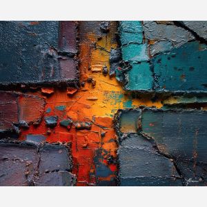 broken, axis, palette knife, oil painting, impasto, textured paint, layered pigment, scraped surface, thick strokes, expressive texture, hand painted, fine art, material depth, visual rhythm, atmospheric, color control, painterly surface