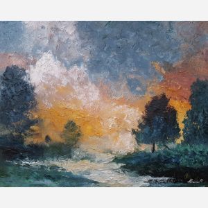 unsettled, gesture, palette knife, oil painting, impasto, textured paint, layered pigment, scraped surface, thick strokes, expressive texture, hand painted, fine art, material depth, visual rhythm, atmospheric, color control, painterly surface