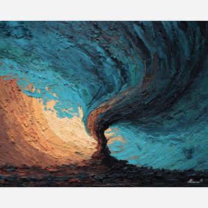 twisted, presence, form, palette knife, oil painting, impasto, textured paint, layered pigment, scraped surface, thick strokes, expressive texture, hand painted, fine art, material depth, visual rhythm, atmospheric, color control, painterly surface