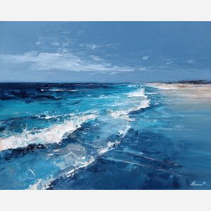 bent, horizon, palette knife, oil painting, impasto, textured paint, layered pigment, scraped surface, thick strokes, expressive texture, hand painted, fine art, material depth, visual rhythm, atmospheric, color control, painterly surface