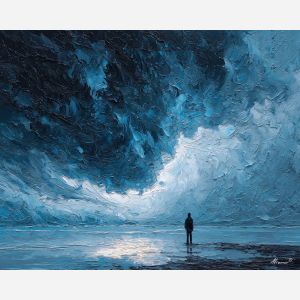 crooked, thought, form, palette knife, oil painting, impasto, textured paint, layered pigment, scraped surface, thick strokes, expressive texture, hand painted, fine art, material depth, visual rhythm, atmospheric, color control, painterly surface