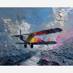 split, plane, palette knife, oil painting, impasto, textured paint, layered pigment, scraped surface, thick strokes, expressive texture, hand painted, fine art, material depth, visual rhythm, atmospheric, color control, painterly surface