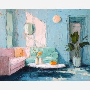 measured, suspended, palette knife, oil painting, impasto, thick paint, layered pigment, scraped texture, hand painted, fine art, expressive surface, material depth, painterly, atmospheric, visual rhythm, textured painting, studio art