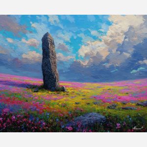 blooming, passing, palette knife, oil painting, impasto, thick paint, layered pigment, scraped texture, hand painted, fine art, expressive surface, material depth, painterly, atmospheric, visual rhythm, textured painting, studio art